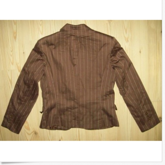 Worthington Stretch Suit Size 10 Brown Stripe - Picture 4 of 6